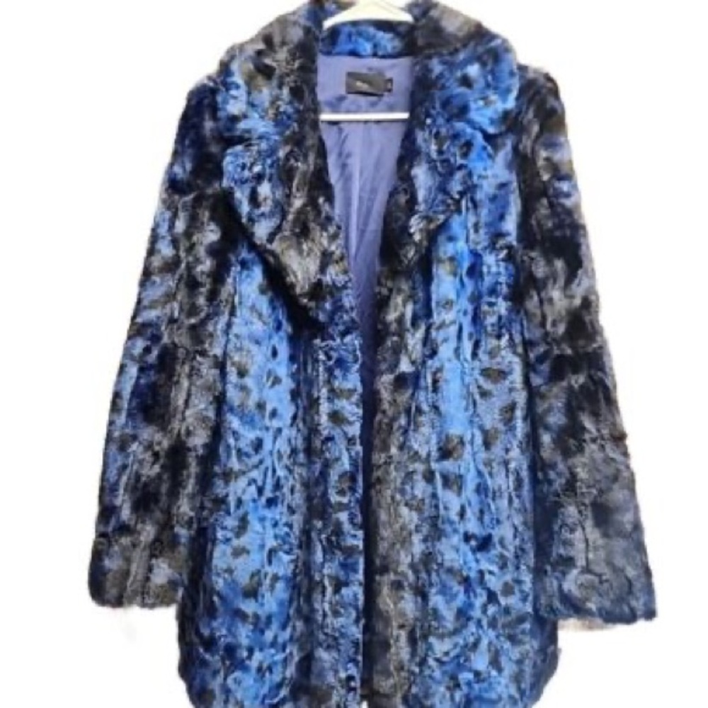 Revolve Leopard Print Blue Faux Fur Stellar Jacket 💙